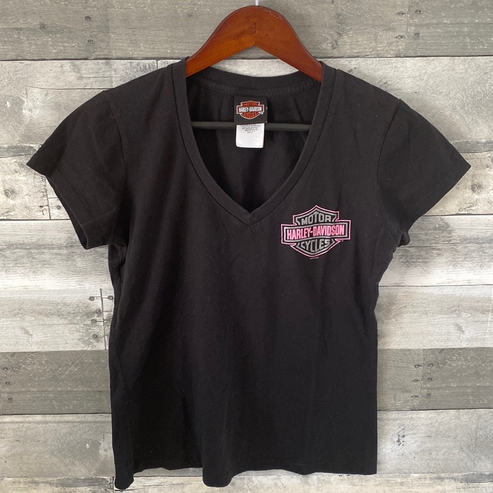 HARLEY-DAVIDSON GRAPHIC TEE BLACK WOMEN’S MEDIUM